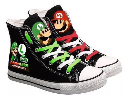 Zapatos De Lona Super Mario Bros Zapatos De Skateboard Moda