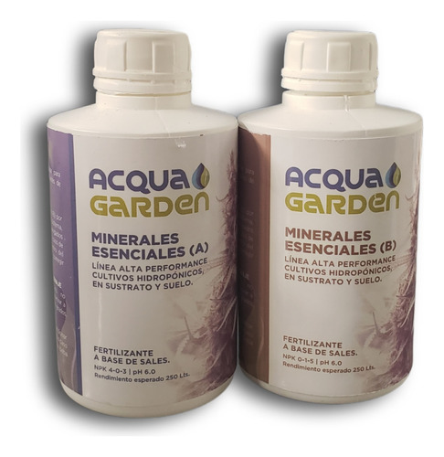 Acqua Garden Fertilizantes Bases Esenciales Ab Kit 250ml