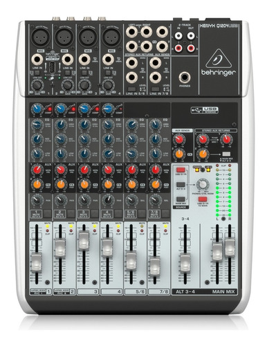 Consola Behringer Xenyx Q1204 Usb 12 Entradas Mixer Estudio