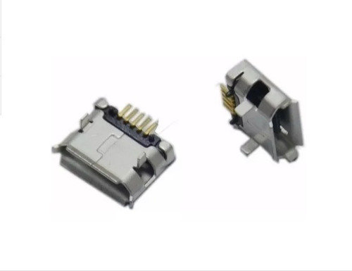 Imagem 5 de 5 de Conector Carga Micro Usb V8-5 Pinos Cel. Tabl. /26 - 10 Pçs