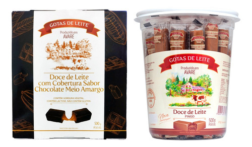 Kit Doce De Leite Pingo E Doce De Leite Pingo Com Chocolate