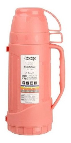 Termo Outdoor 1 Litro Keep Rosado