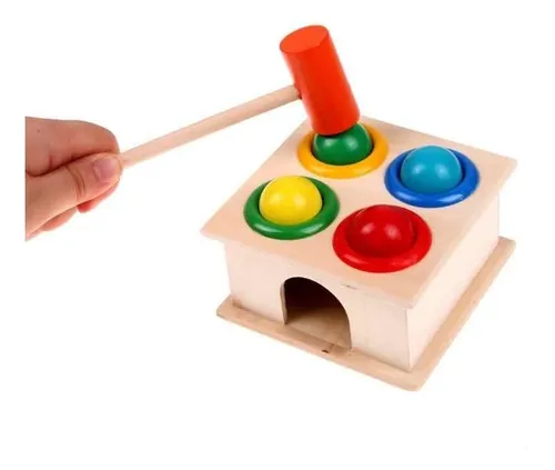 Caja Martillo Didactico Motricidad Juguete Madera Montessori Caja Martillo Didactico Motricidad Juguete Madera Montessori