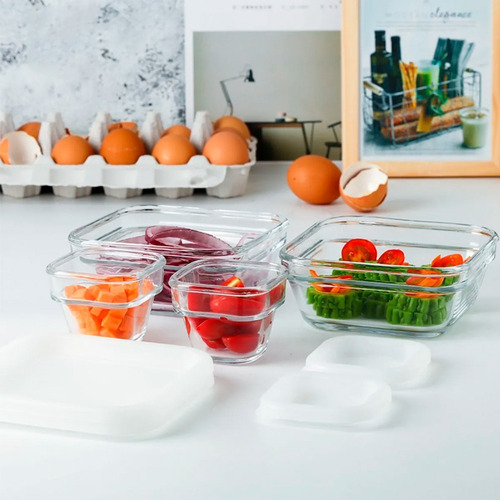 Juego De Refractarios Save N' Store 8 Piezas Libbey B37s