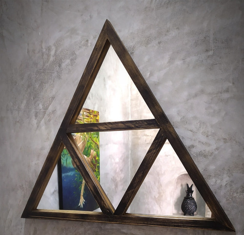 Espejo Tulum, Espejo Triangular Ecológico Decorativo.