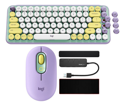 Logitech Teclado Mecanico Inalambrico Pop Keys Emoji Mint 4