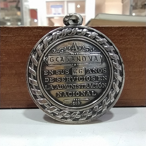 Antigua Medalla De Plata Ministerio Obras Sanitarias 1954