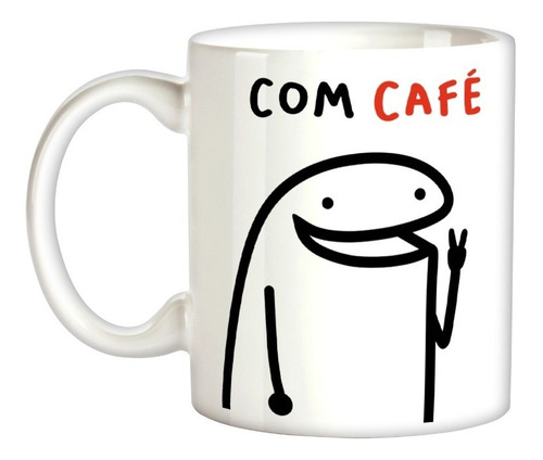 Caneca Xicara Meme Flork Zoeira Frase Com Café 