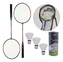 Comprar Kit Badminton 2 Raquetes 3 Petecas Bolsa Jogo Ferias Familia