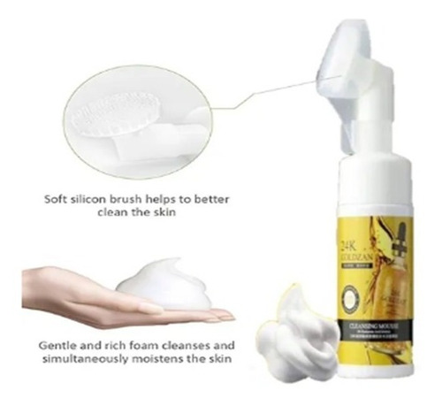 Imagen 3 de 7 de Espuma Facial Con Tónico Colágeno Dorado Y Crema Gel Ojo 24k