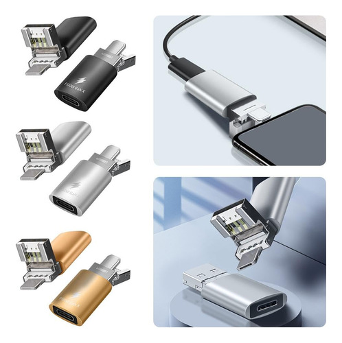 Adaptador Otg Sucada 4 Em 1, Adaptador Usb Para Tipo C, Ligh