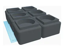 Comprar Tacos X6 Para Elevar Patas Redondas Cama Sommier Apilables