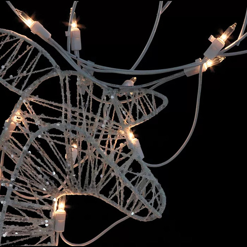 A Set De 3 Decoraciones Navideñas Con Renos Brillantes