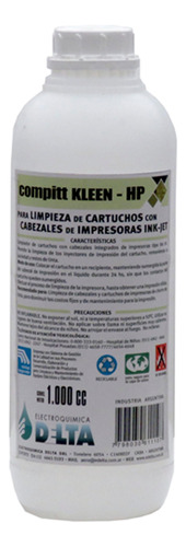 Compitt Kleen Hp Delta Limpieza De Cartucho Impresora 1000cc