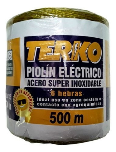 Piolín Eléctrico Terko Super Inoxidable 500 Metros