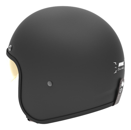 Imagen 3 de 4 de Casco para moto abierto Hawk 721 negro mate talle M