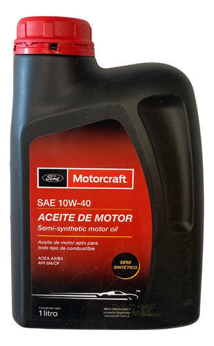 Aceite 10w40 Semisintetico X 1 Lt Motorcraft Rxo/10w40/ms/1