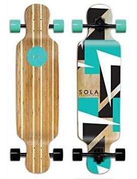 Sola Bambú Premium Diseño Gráfico Completo Del Longboard Mon