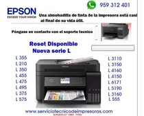 Comprar Servicio Técnico De Impresoras Epson Y Reseteos Almohadilla
