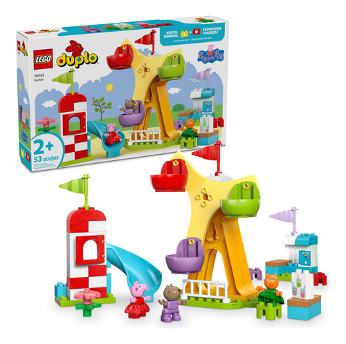 Parque De Atracciones Toy Lego Duplo Peppa Pig Con 3 Figuras