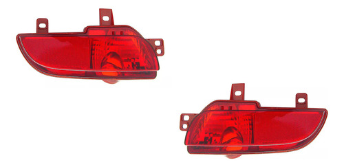 Juego X2 Faros Paragolpe Trasero Antiniebla P/ Peugeot 207 