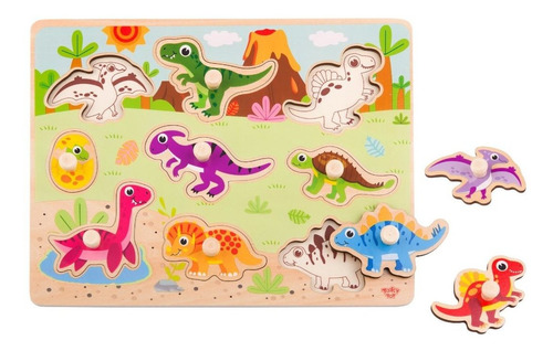 Puzzle Madera Dinosaurios Tooky Toy (ty859)