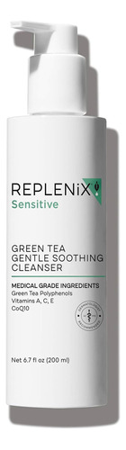 Replenix Green Tea Limpiador Suave Y Relajante, Lavado Facia