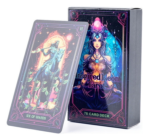 Deck De Néon Inspirado Em Inglês De 78 Cartas | Tarot As Vis