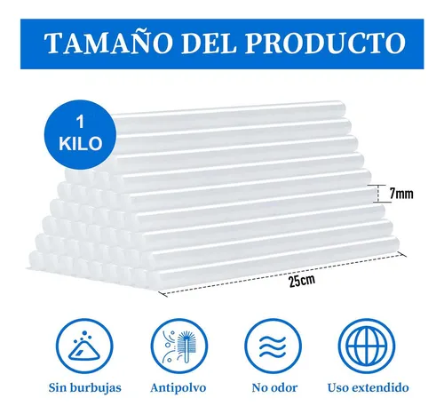 Mr Tape Barra De Silicon Delgado- 1 Kilo Color Transparente