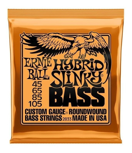 Ernie Ball Eb2833 Encordado Bajo 4 Cuerdas 045 105