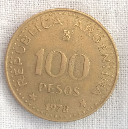 Moneda 100 Pesos Argentina 1978 San Martin