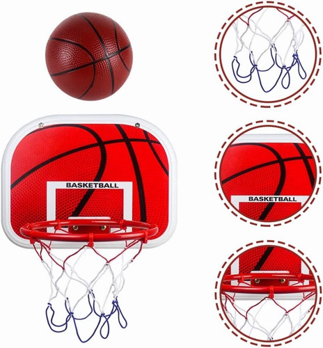 Aro Basketball Tablero Niño Deporte Juguete Inflador + Balón