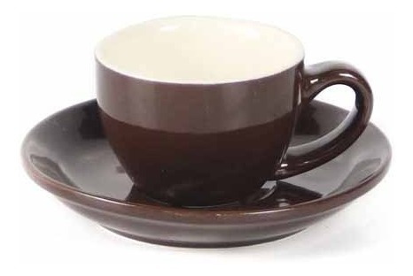 Combo X6 Tazas Y Platos Linea Oslo 80 Ml Ideal Arte Latte