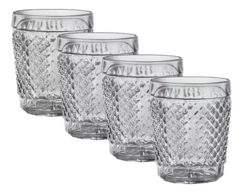 Conjunto 4 Copos Vidro 100ml Aperitivo Transparente