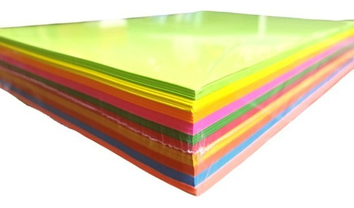 Papel De Color A4, Papel Arcoiris A4,papel Bond Colores 500h