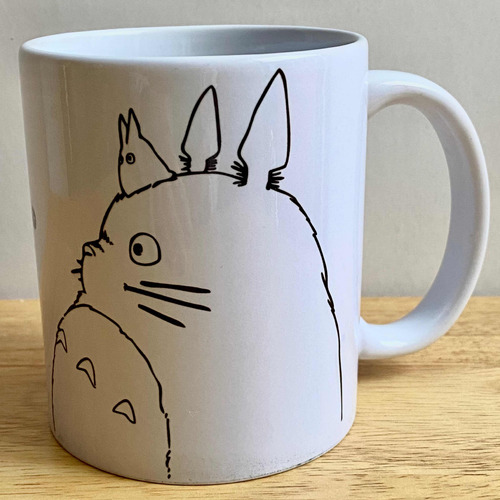 Taza Totoro Y Susuwatari Siluetas