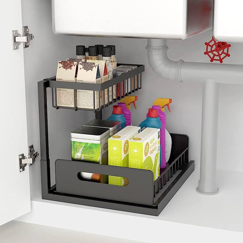 Organizador Cocina Baño Metal Resistente Para Debajo