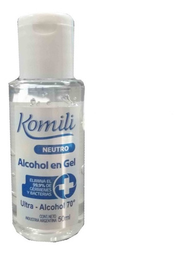 Alcohol En Gel Neutro Antibacterial Aprobado Anmat 50ml X500