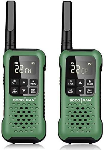 Radios Bidireccionales Socotran T90 2 Pzs Recargables -verde