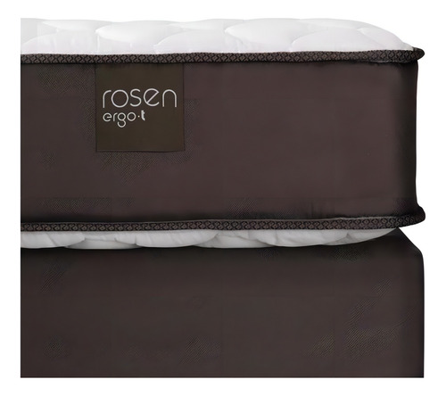 Cama Rosen Ergo T New 2 Pl 150x200 Bd Ferrara Color Marrón/blanco