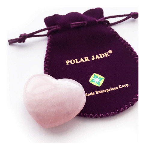 Heart Shaped Rose Quartz Puffy Heart Stone 45mm (1.8 ) For C
