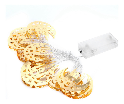 Cadena De 10 Luces Led Con Forma De Luna, Luces Decorativas
