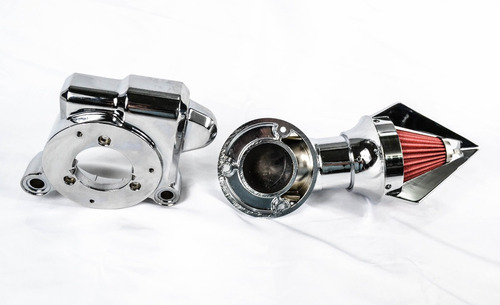 Filtro Cono Ancho Cromo Para Harley Davidson Touring 103