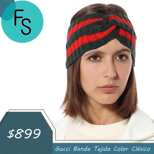 *fashionstore* Banda Gucci Headband Tejida Crochet Clásica