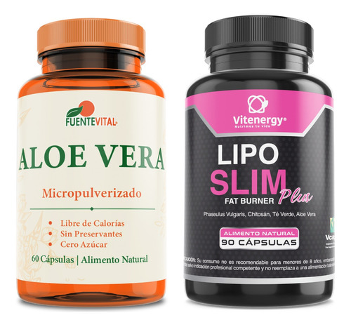 Lipo Slim Bloqueador De Carbohidratos + Aloe Vera. Pack 