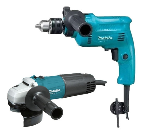 Combo Taladro Rotomartillo + Esmeriladora Mtk0003b Makita