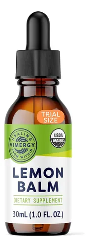 Vimergy Extracto De Bálsamo De Limón Orgánico Usda Suplemento Calmante De Tensión Gotas Calmativas Sin Alcohol Ap