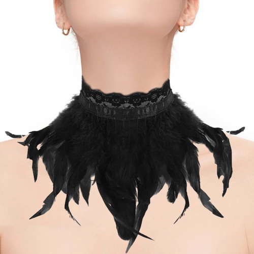 Capa De Envoltura De Hombro De Plumas Artificiales De Moda,