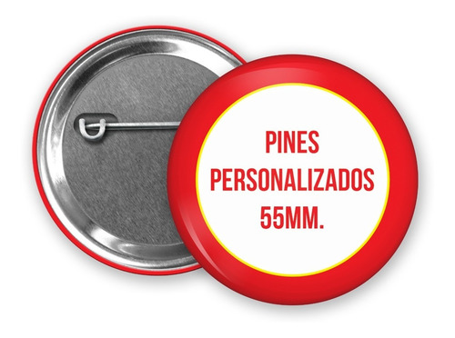 50 Pins Prendedores Personalizados 55mm. Promo Por Mayor