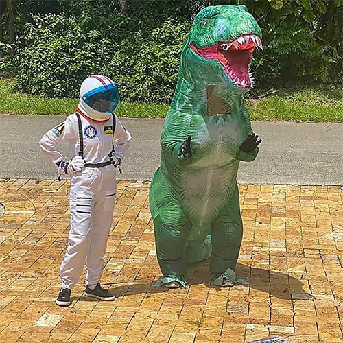 Disfraz Inflable Dinosaurio Trex T Rex T-rex Verde Adultos B